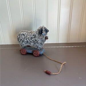 Gray Sheep Figurine on Wheels